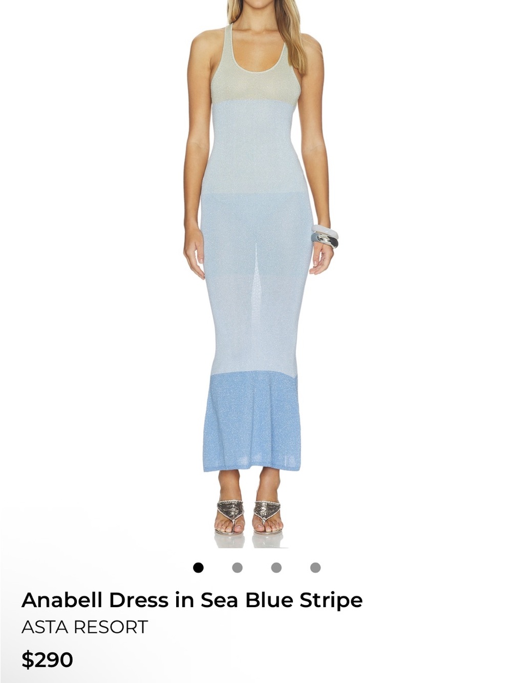 Asta Resort Anabell Maxi Dress in Sea Blue Stripe